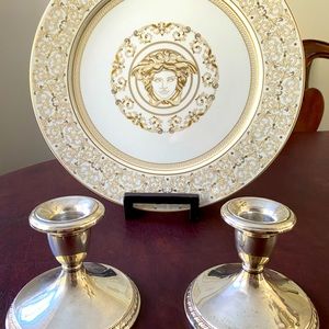 Vintage Cartier Sterling Silver Candlestick Pair (Authentic)